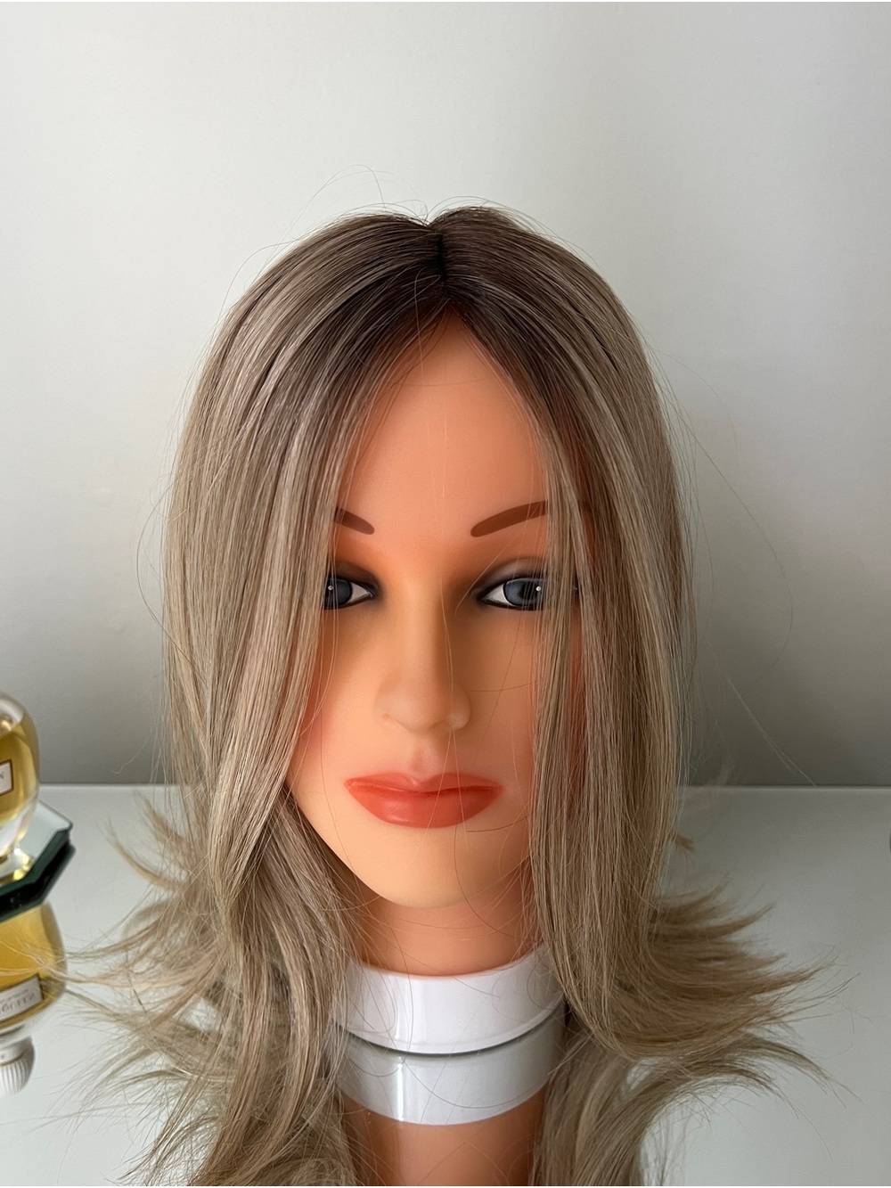 Brand New! Ash blonde hair topper. Venice blonde.